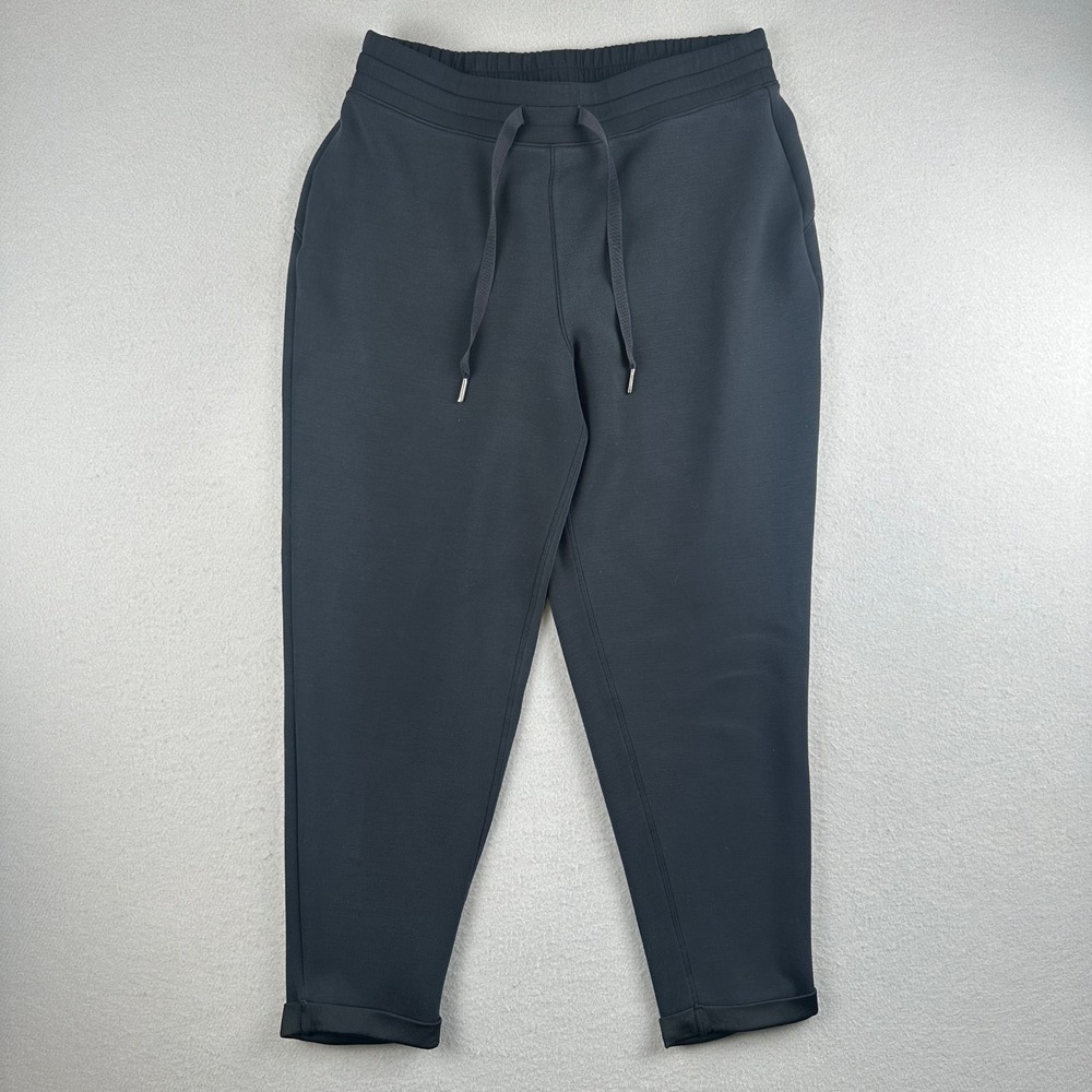 Spanx AirEssentials Tapered Pants Women Large Black Drawstring Joggers 1637